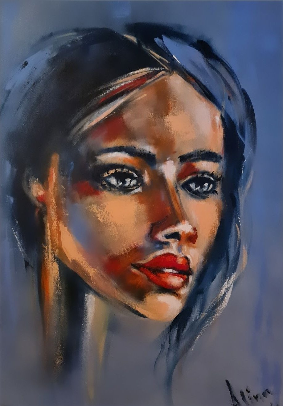 ArteDiAlina.com painting: Into Cloud 9 / Nel settimo cielo